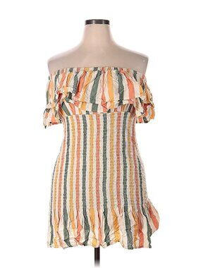 Anthropologie Ruffle Top Smocked Sleeveless Mini Dress
